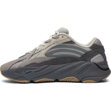 Gray and beige sneaker on a white background