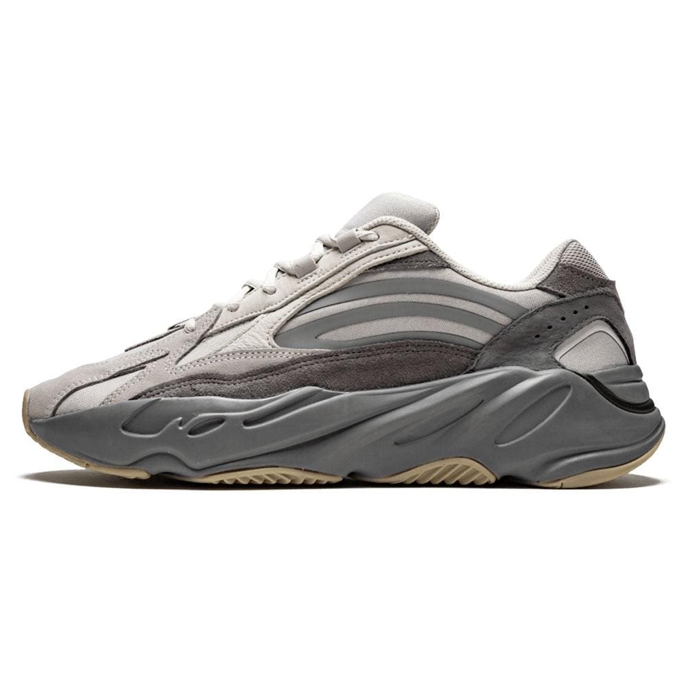 Gray and brown sneaker on a white background