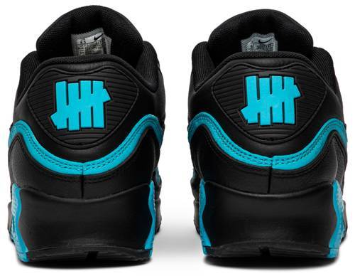 Undefeated X Nike Air Max 90 Black Blue Fury TRAINERS NIKE   