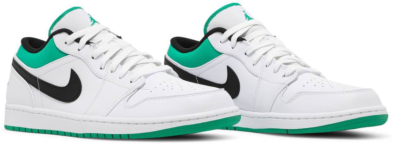 Air Jordan 1 Low White Lucky Green TRAINERS NIKE   