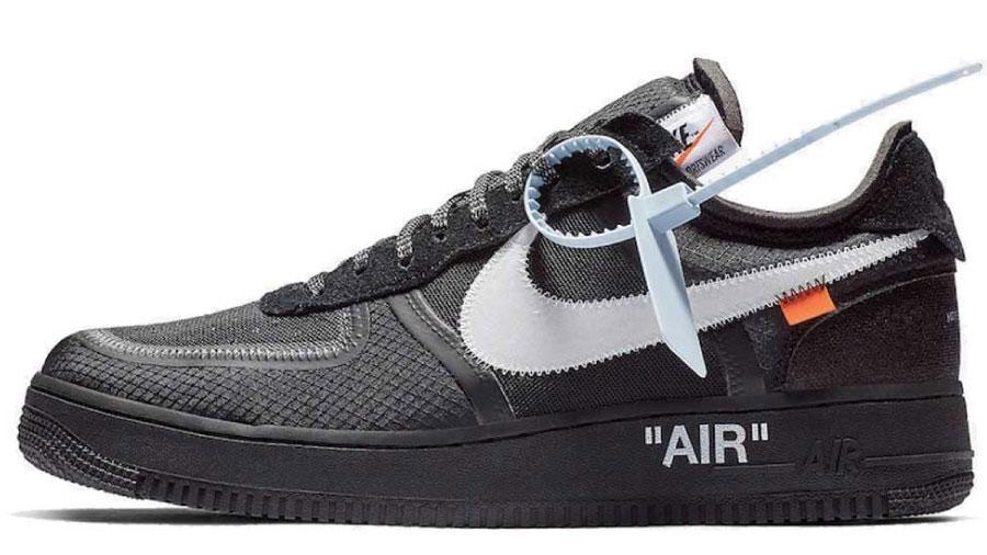 Air Force 1 Low Black X Off White TRAINERS NIKE 7 UK BLACK 