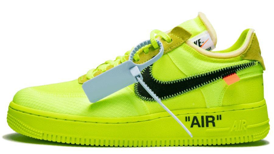 Off White X Air Force 1 Low Volt TRAINERS NIKE 6 UK YELLOW 